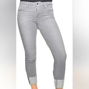 Joe's Jeans Gray Skinny Cuffed Ankle Jeans